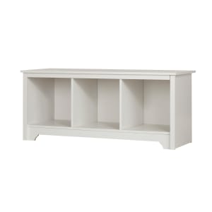 South Shore Vito Cubby Storage Bench, 19-3/4inH x 51-1/4inW x 16inD, Pure White