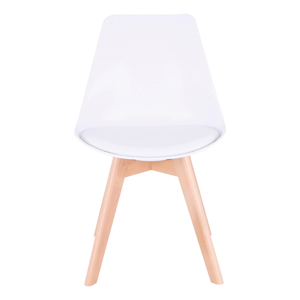 Lorell Modern Guest Chair WhiteBaige PopularChairscom   