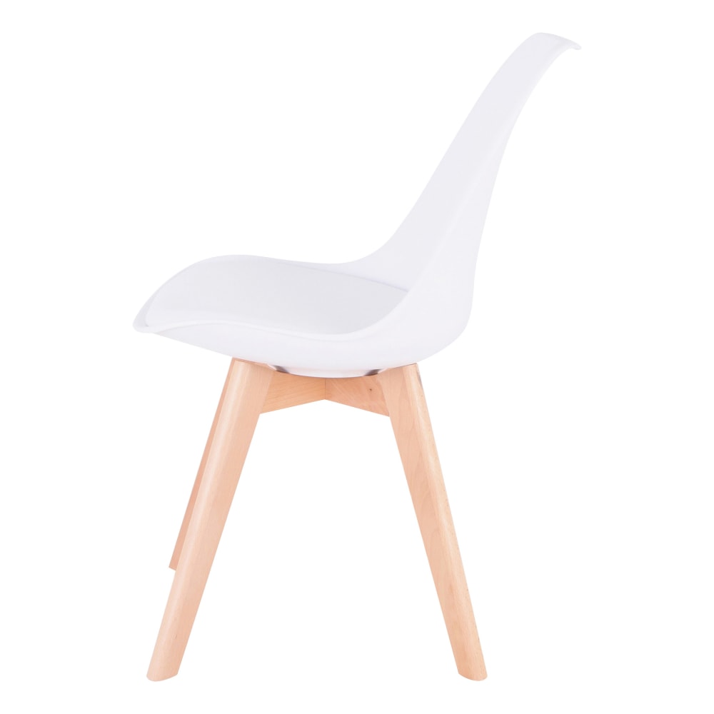Lorell Modern Guest Chair WhiteBaige PopularChairscom   