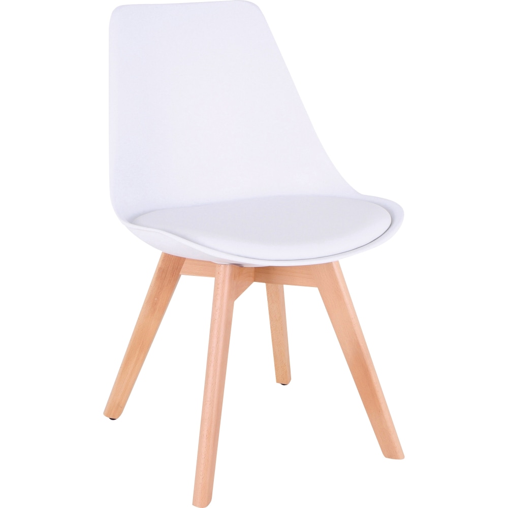 Lorell Modern Guest Chair WhiteBaige PopularChairscom   