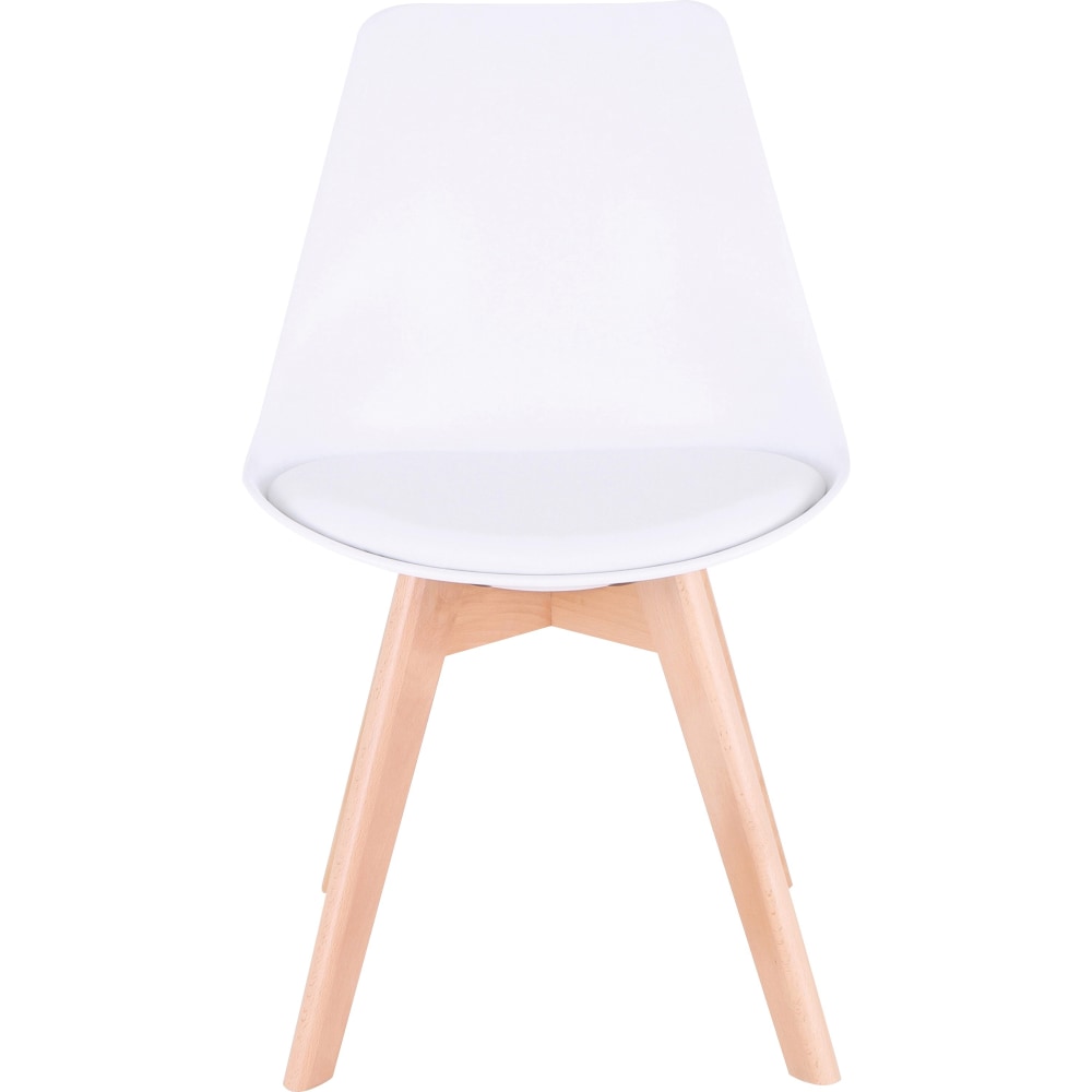Lorell Modern Guest Chair WhiteBaige PopularChairscom   