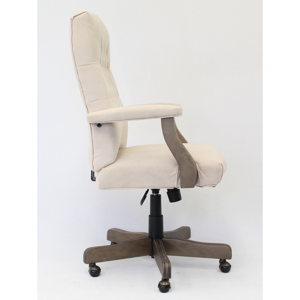 Boss Button Tufted Ergonomic High Back Chair Champagne Velvet PopularChairscom   