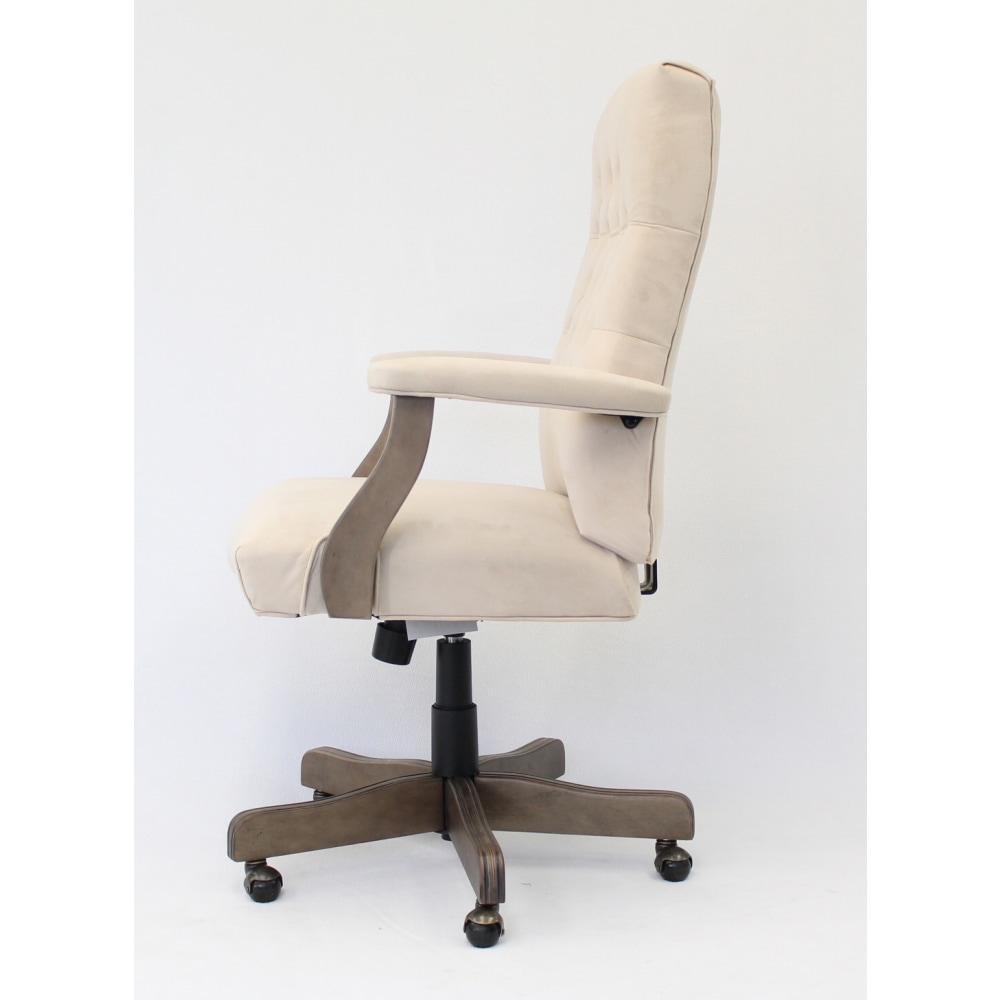 Boss Button Tufted Ergonomic High Back Chair Champagne Velvet PopularChairscom   