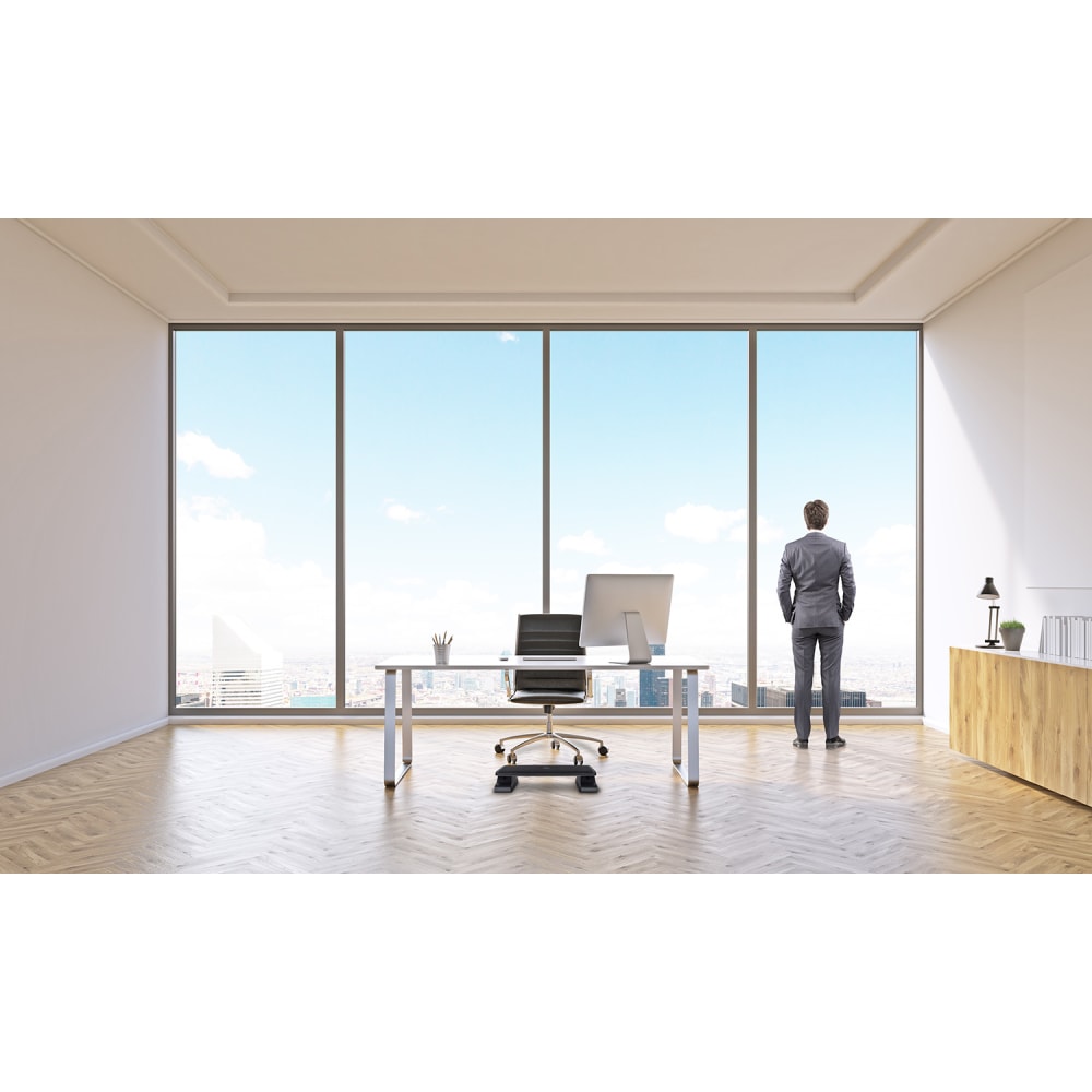 Mount It Ergonomic Office Footrest 17 12in x 13 12in Black PopularChairscom   
