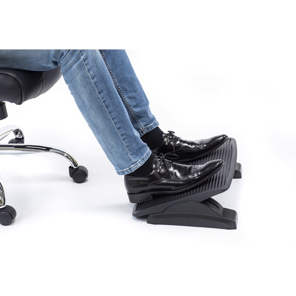 Mount It Ergonomic Office Footrest 17 12in x 13 12in Black PopularChairscom   