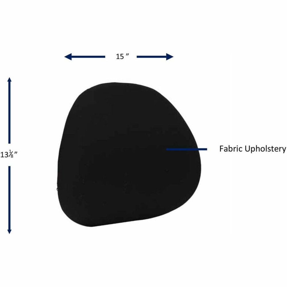 Lorell Ergo Fabric Lumbar Back Support Black PopularChairscom   