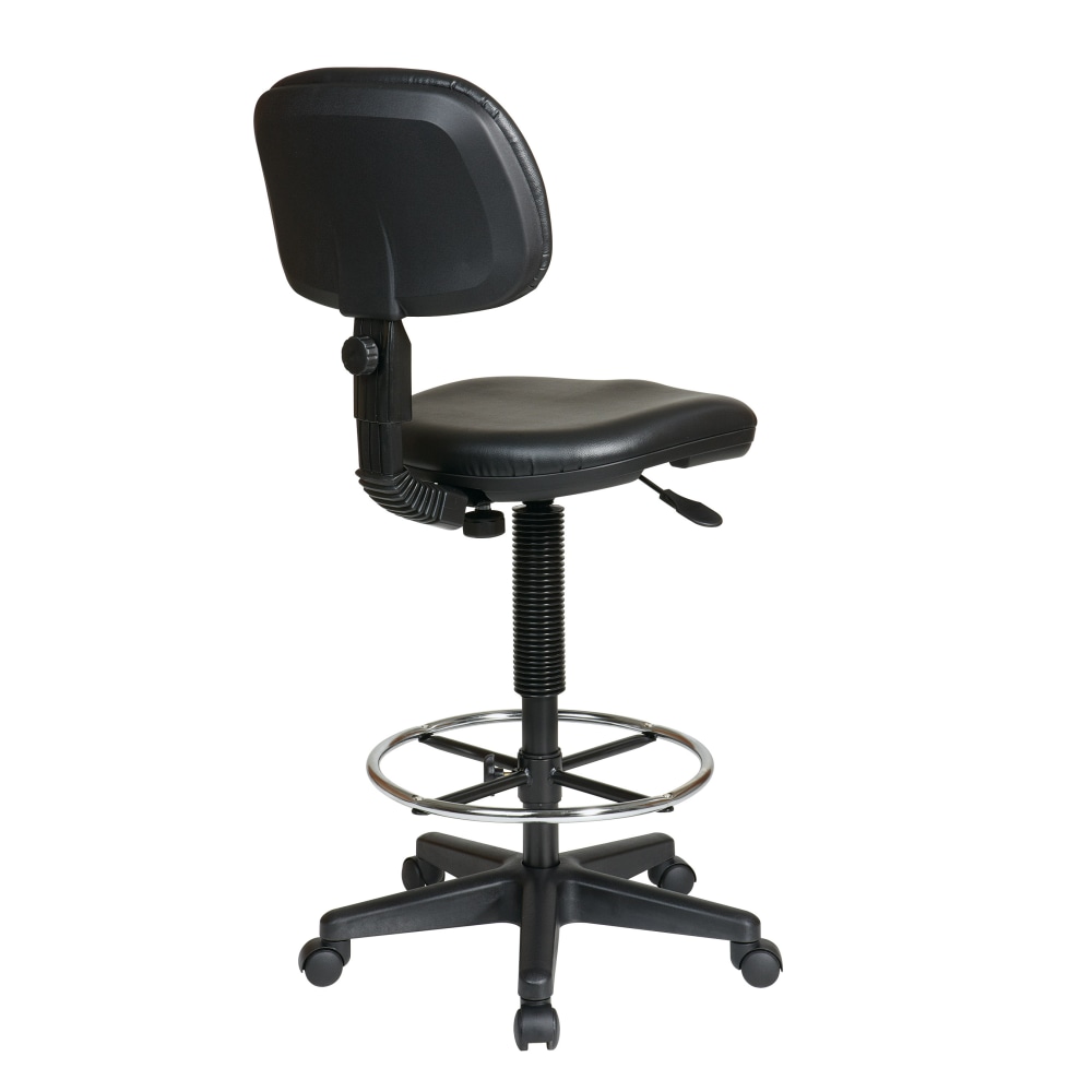 Office Star Sculptured Seat and Back Vinyl Drafting Chair with Adjustable Foot ring PopularChairscom   