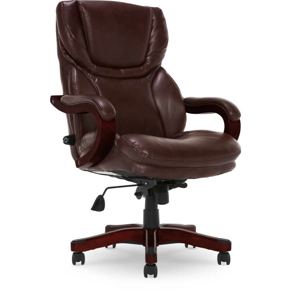 Serta Conway Big Tall Bonded Leather HighBack Office Chair Brown PopularChairscom Serta Conway Big Tall Bonded Leather High Back Office Chair Brown PopularChairscom