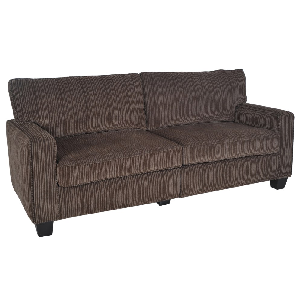 Serta RTA San Paolo Collection Fabric Sofa 78inW Mink Brown PopularChairscom   
