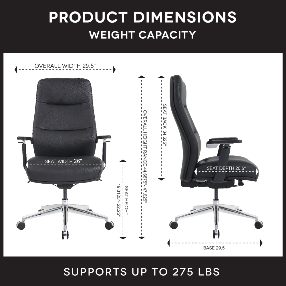 WorkPro Momentum Ergonomic Vegan Leather HighBack Active Chair BlackChrome BIFMA Compliant PopularChairscom WorkPro Momentum Ergonomic Vegan Leather High Back Active Chair BlackChrome BIFMA Compliant PopularChairscom