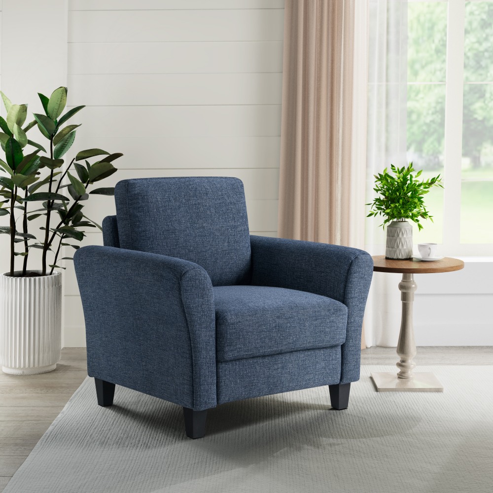 Lifestyle Solutions Winslow Chair With Rolled Arms Blue PopularChairscom Lifestyle Solutions Winslow Chair With Rolled Arms Blue PopularChairscom