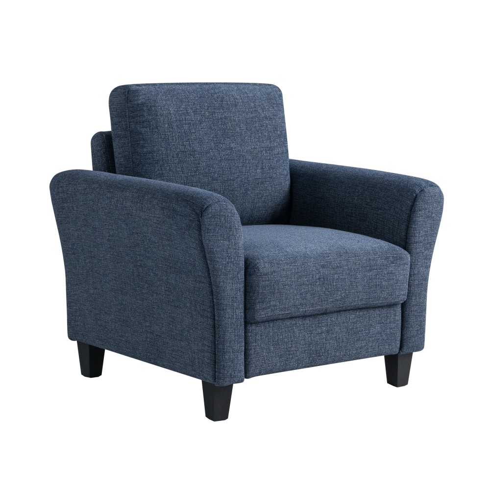Lifestyle Solutions Winslow Chair With Rolled Arms Blue PopularChairscom Lifestyle Solutions Winslow Chair With Rolled Arms Blue PopularChairscom