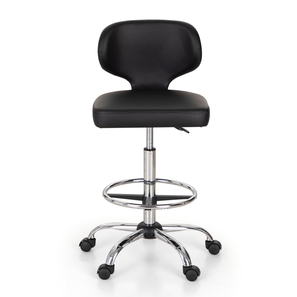 ALPHA HOME Adjustable Ergonomic Faux Leather Office Drafting Chair With Back Black PopularChairscom ALPHA HOME Adjustable Ergonomic Faux Leather Office Drafting Chair With Back Black PopularChairscom