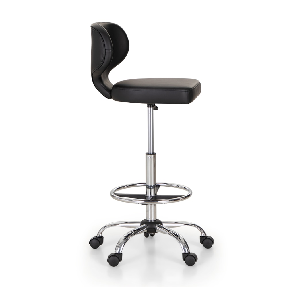 ALPHA HOME Adjustable Ergonomic Faux Leather Office Drafting Chair With Back Black PopularChairscom ALPHA HOME Adjustable Ergonomic Faux Leather Office Drafting Chair With Back Black PopularChairscom
