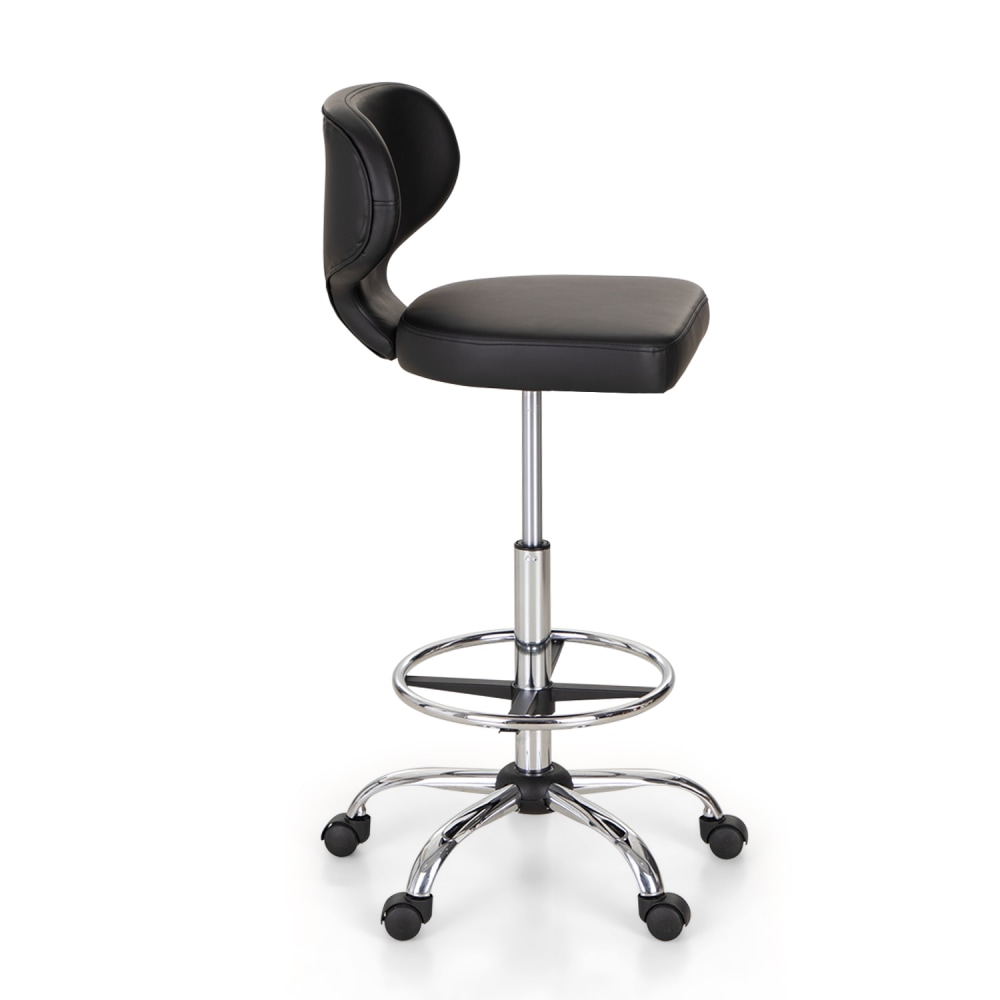 ALPHA HOME Adjustable Ergonomic Faux Leather Office Drafting Chair With Back Black PopularChairscom ALPHA HOME Adjustable Ergonomic Faux Leather Office Drafting Chair With Back Black PopularChairscom