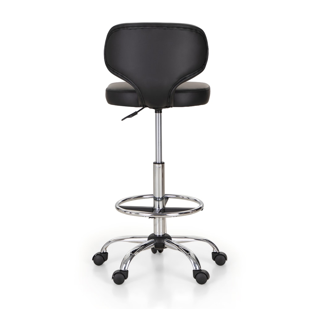 ALPHA HOME Adjustable Ergonomic Faux Leather Office Drafting Chair With Back Black PopularChairscom ALPHA HOME Adjustable Ergonomic Faux Leather Office Drafting Chair With Back Black PopularChairscom