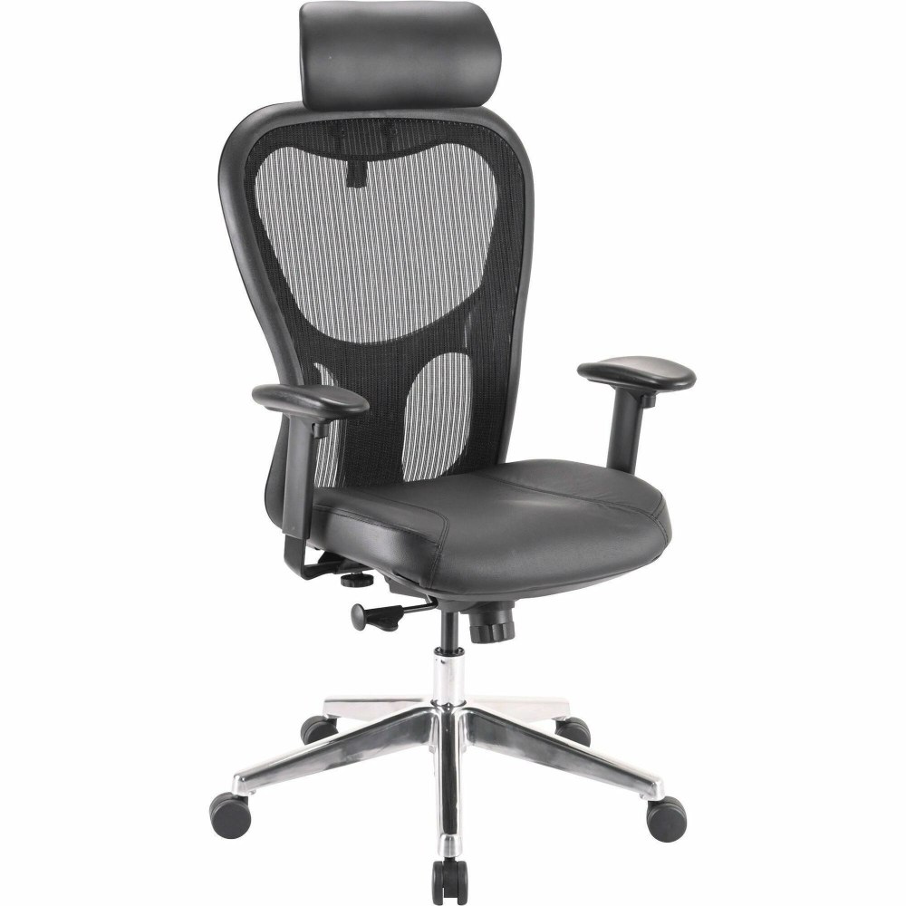 Lorell Executive Ergonomic Bonded LeatherMesh HighBack Chair With Headrest Black PopularChairscom Lorell Executive Ergonomic Bonded LeatherMesh High Back Chair With Headrest Black PopularChairscom
