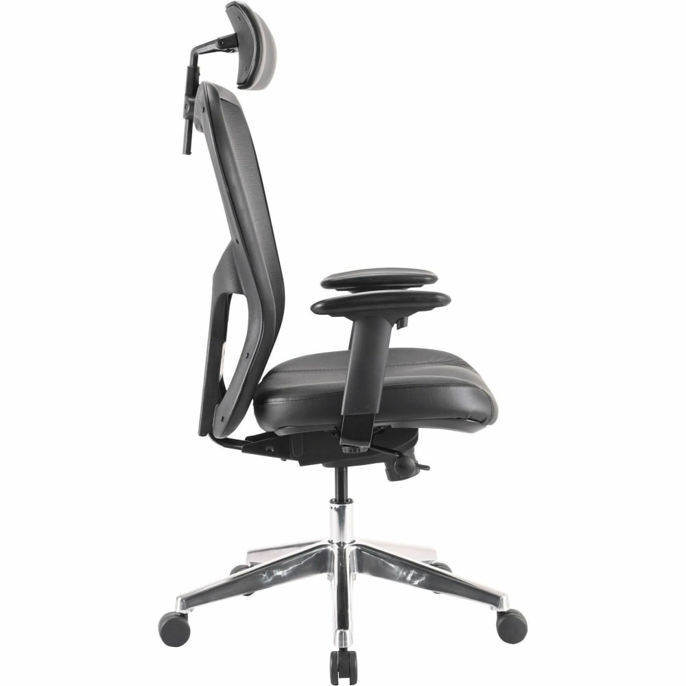Lorell Executive Ergonomic Bonded LeatherMesh HighBack Chair With Headrest Black PopularChairscom Lorell Executive Ergonomic Bonded LeatherMesh High Back Chair With Headrest Black PopularChairscom