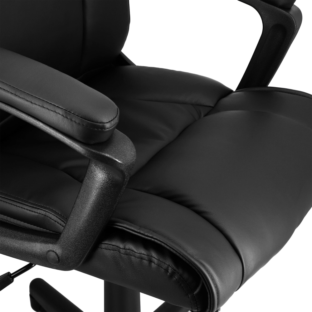 Elama Faux Leather MidBack Adjustable Office Chair Black PopularChairscom Elama Faux Leather Mid Back Adjustable Office Chair Black PopularChairscom
