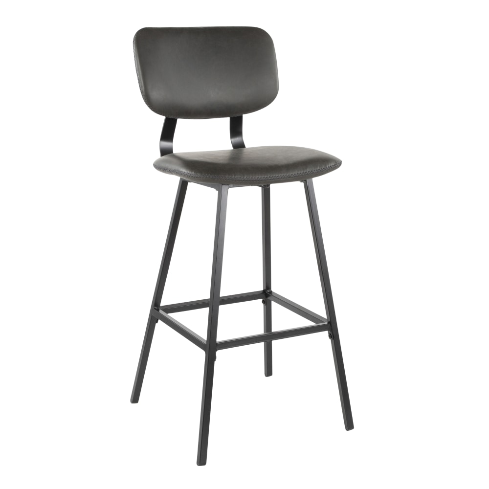 LumiSource Foundry Bar Stools BlackGray Set Of 2 Stools PopularChairscom LumiSource Foundry Bar Stools BlackGray Set Of 2 Stools PopularChairscom