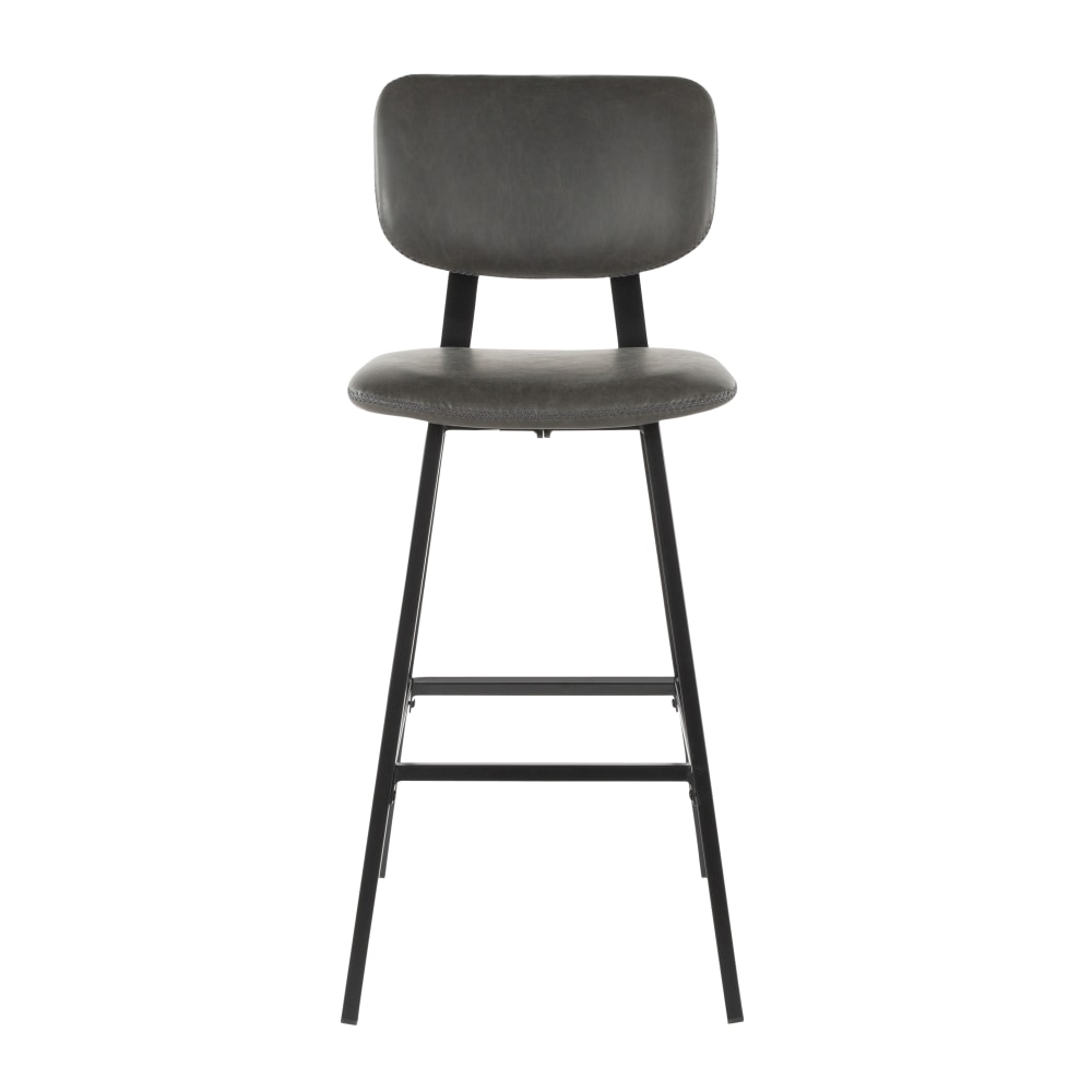 LumiSource Foundry Bar Stools BlackGray Set Of 2 Stools PopularChairscom LumiSource Foundry Bar Stools BlackGray Set Of 2 Stools PopularChairscom