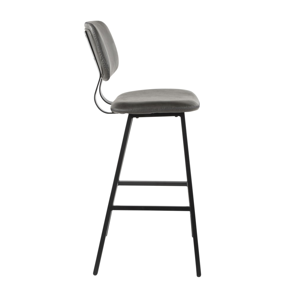 LumiSource Foundry Bar Stools BlackGray Set Of 2 Stools PopularChairscom LumiSource Foundry Bar Stools BlackGray Set Of 2 Stools PopularChairscom