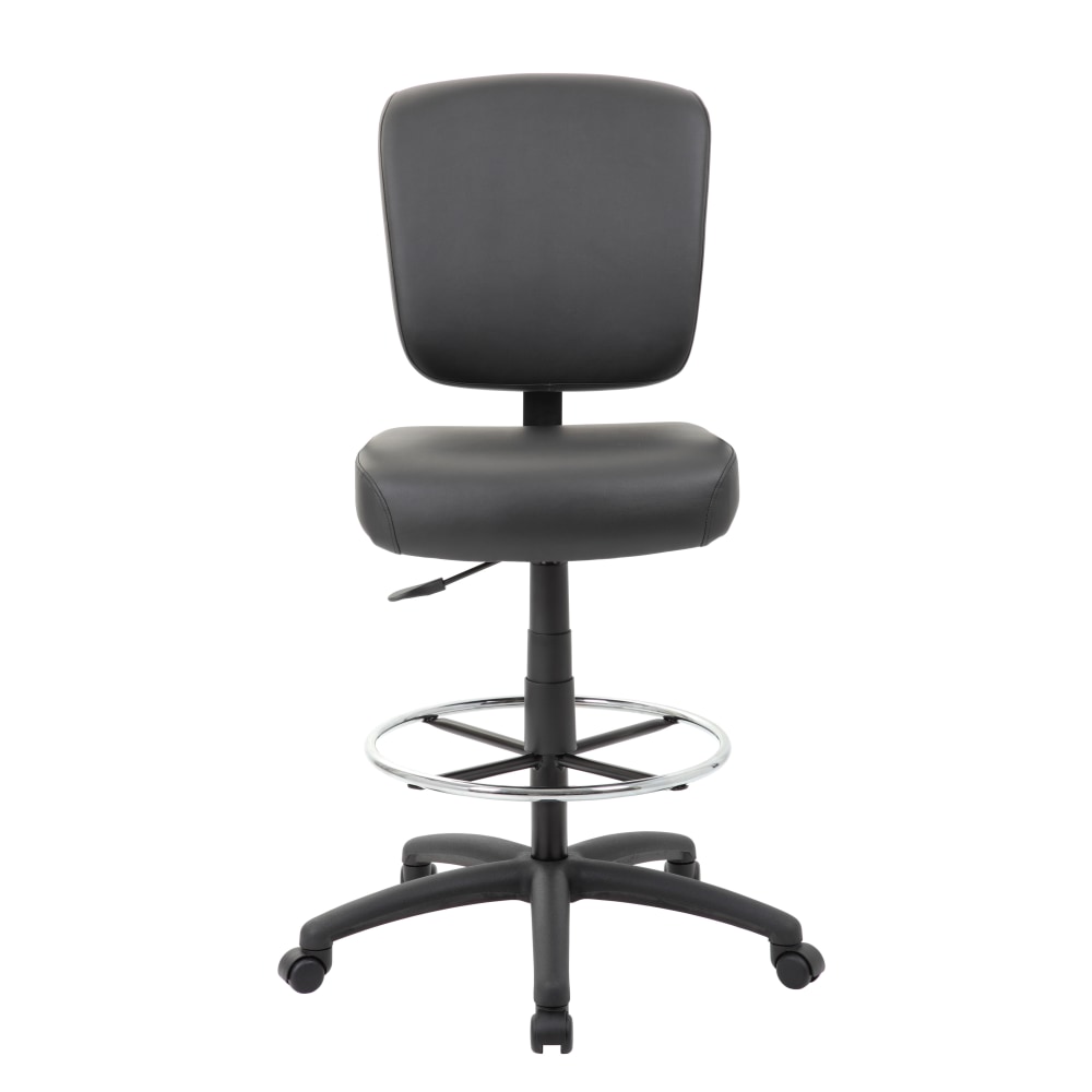 Boss Office Products Heavy Duty Armless Drafting Stool Black PopularChairscom   