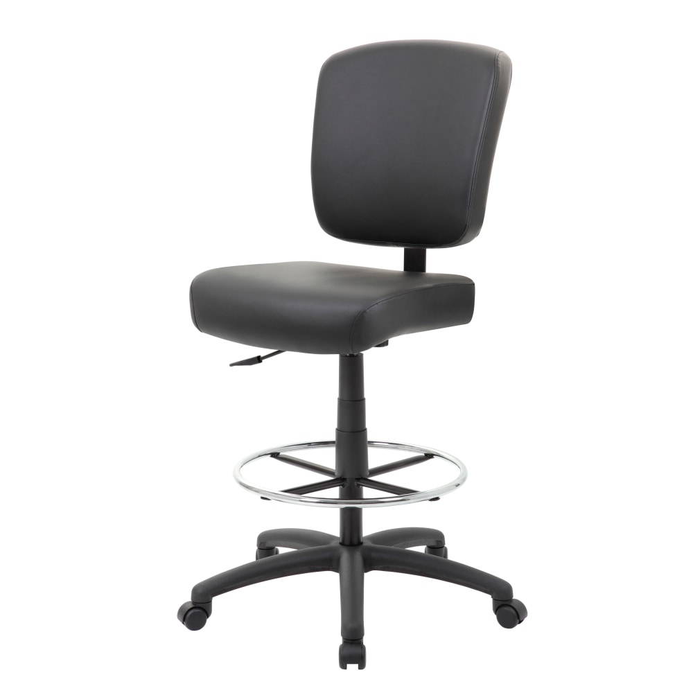 Boss Office Products Heavy Duty Armless Drafting Stool Black PopularChairscom   