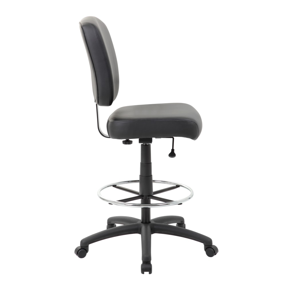 Boss Office Products Heavy Duty Armless Drafting Stool Black PopularChairscom   