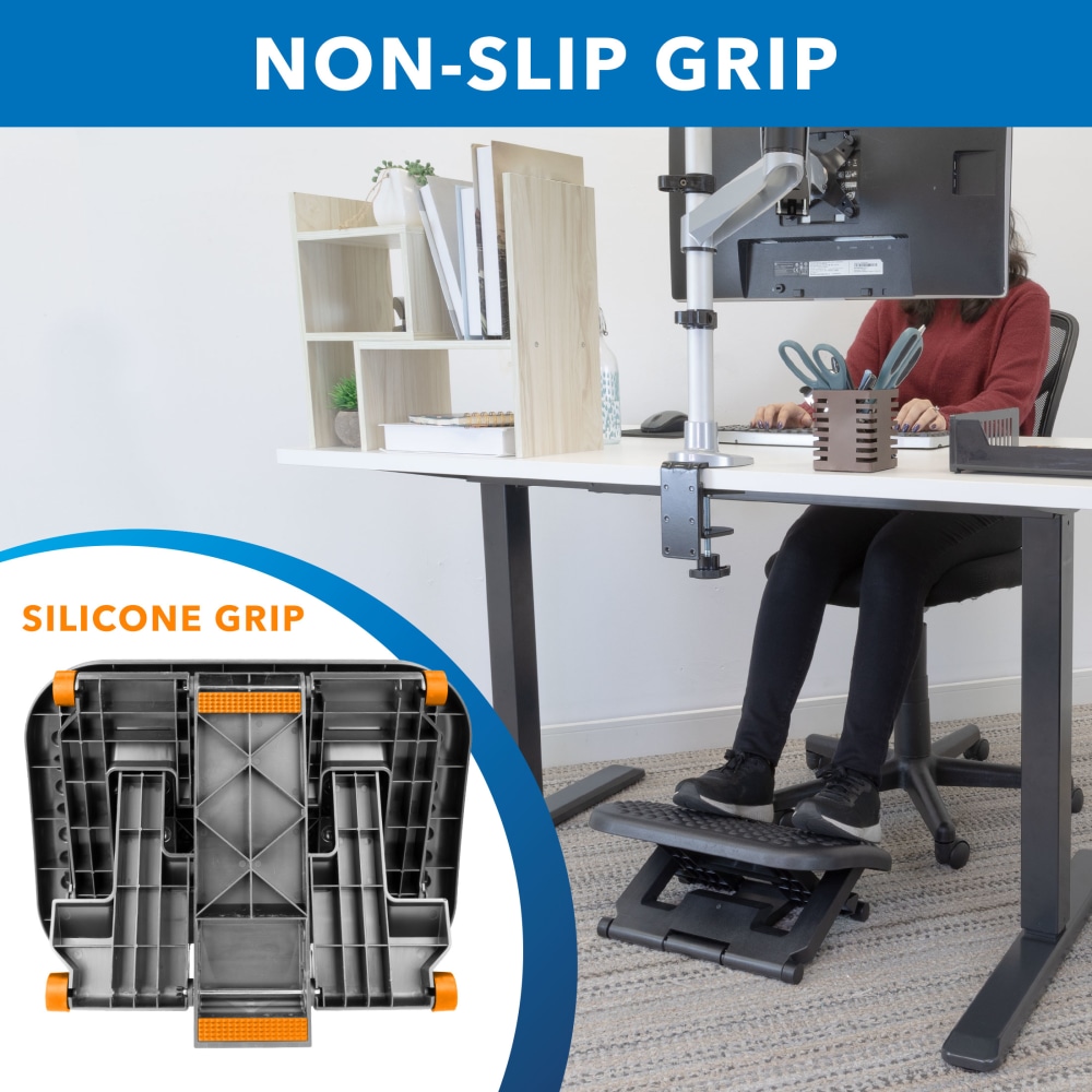 MountIt Ergonomic Adjustable Office Footrest 17in x 13in Black PopularChairscom Mount It Ergonomic Adjustable Office Footrest 17in x 13in Black PopularChairscom
