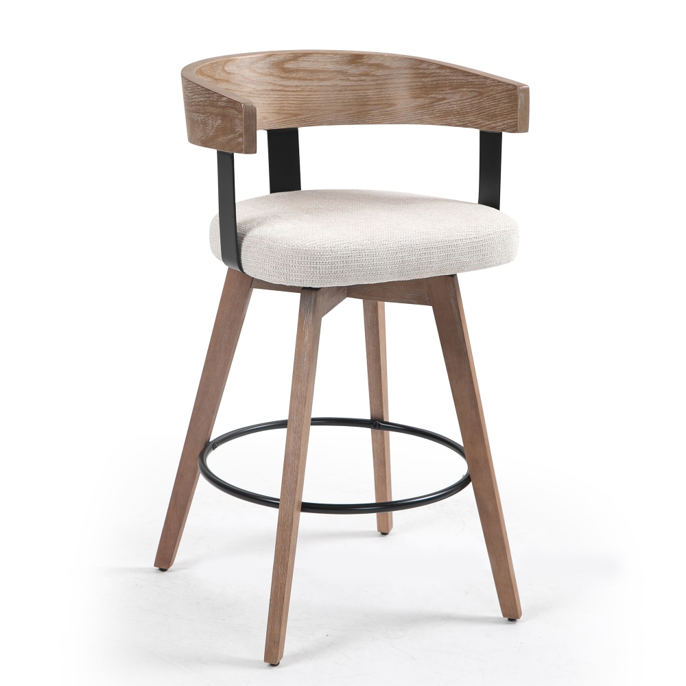 Glamour Home Beck Fabric Counter Height Stool With Back Beige PopularChairscom Glamour Home Beck Fabric Counter Height Stool With Back Beige PopularChairscom