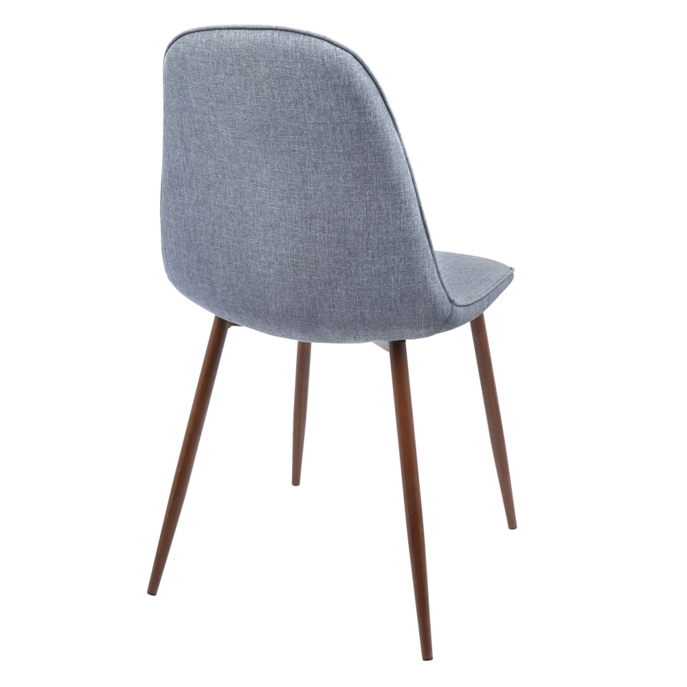 LumiSource Pebble Dining Chairs Fabric BlueWalnut Set Of 2 Chairs PopularChairscom LumiSource Pebble Dining Chairs Fabric BlueWalnut Set Of 2 Chairs PopularChairscom