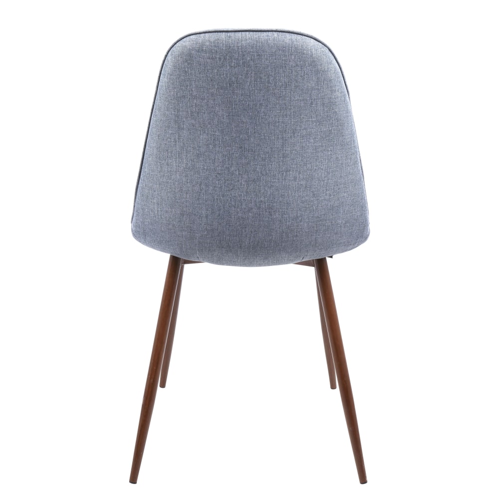 LumiSource Pebble Dining Chairs Fabric BlueWalnut Set Of 2 Chairs PopularChairscom LumiSource Pebble Dining Chairs Fabric BlueWalnut Set Of 2 Chairs PopularChairscom