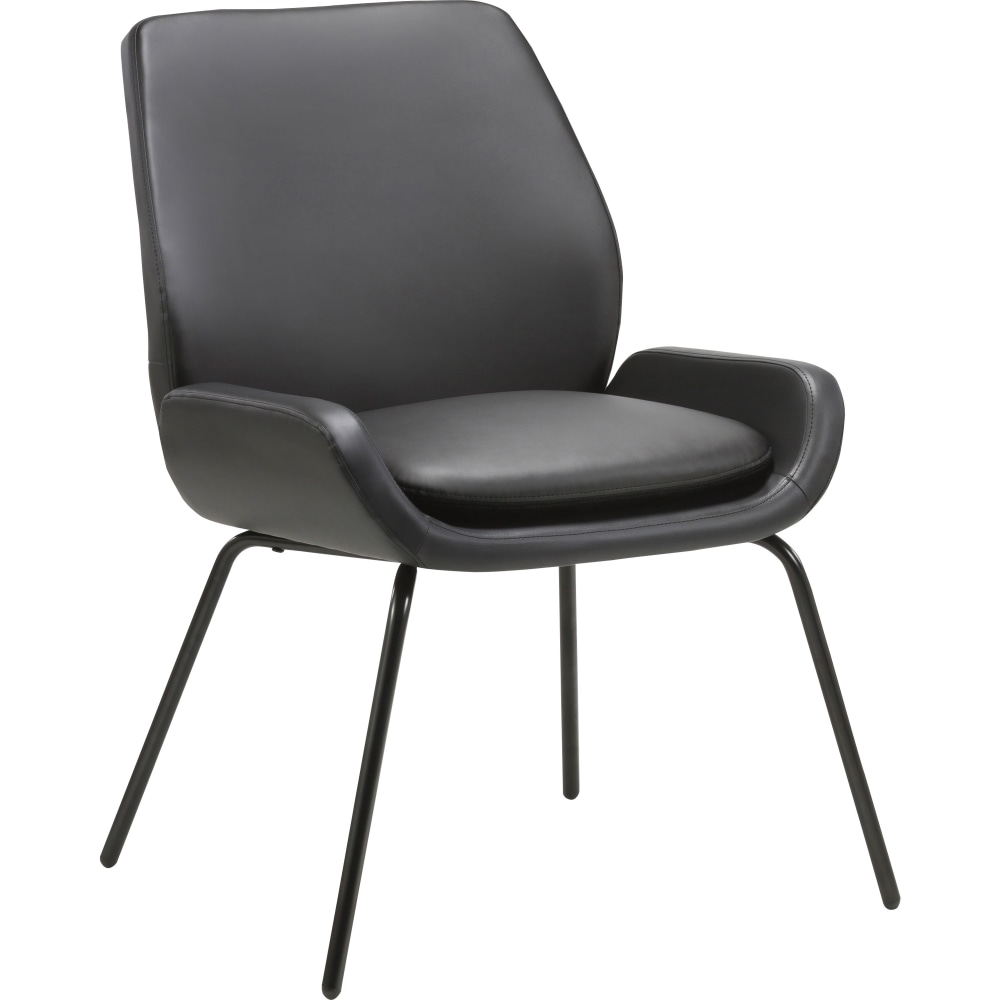 Lorell UShaped Seat Guest Chair Bonded Leather Seat Material Bonded Leather Back Material Black 1 Each PopularChairscom Lorell U Shaped Seat Guest Chair Bonded Leather Seat Material Bonded Leather Back Material Black 1 Each PopularChairscom