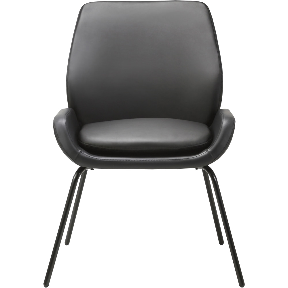 Lorell UShaped Seat Guest Chair Bonded Leather Seat Material Bonded Leather Back Material Black 1 Each PopularChairscom Lorell U Shaped Seat Guest Chair Bonded Leather Seat Material Bonded Leather Back Material Black 1 Each PopularChairscom