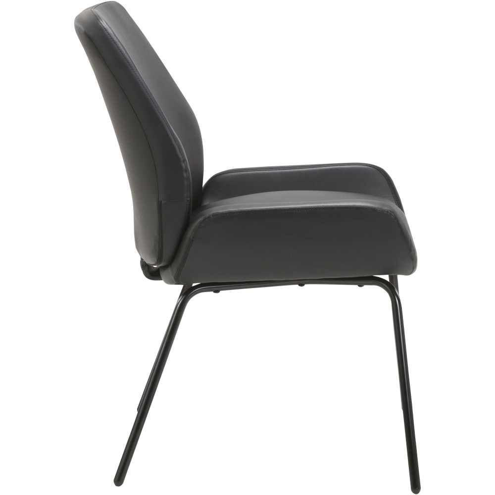 Lorell UShaped Seat Guest Chair Bonded Leather Seat Material Bonded Leather Back Material Black 1 Each PopularChairscom Lorell U Shaped Seat Guest Chair Bonded Leather Seat Material Bonded Leather Back Material Black 1 Each PopularChairscom