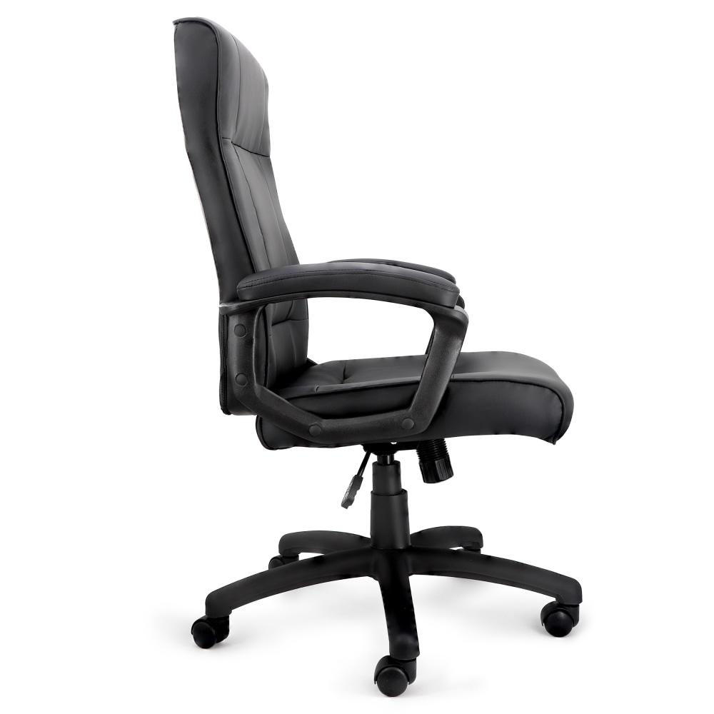 Elama Faux Leather HighBack Adjustable Office Chair Black PopularChairscom Elama Faux Leather High Back Adjustable Office Chair Black PopularChairscom
