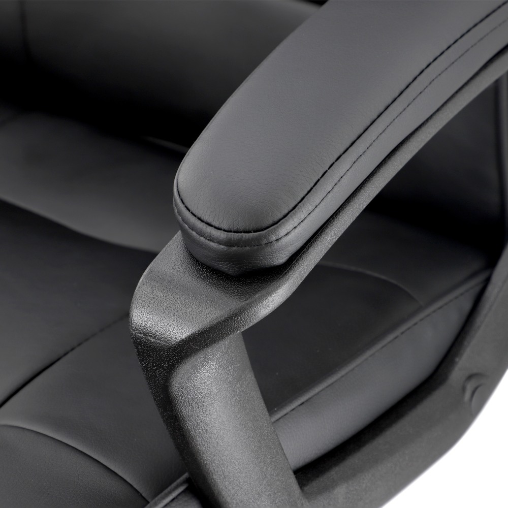 Elama Faux Leather HighBack Adjustable Office Chair Black PopularChairscom Elama Faux Leather High Back Adjustable Office Chair Black PopularChairscom
