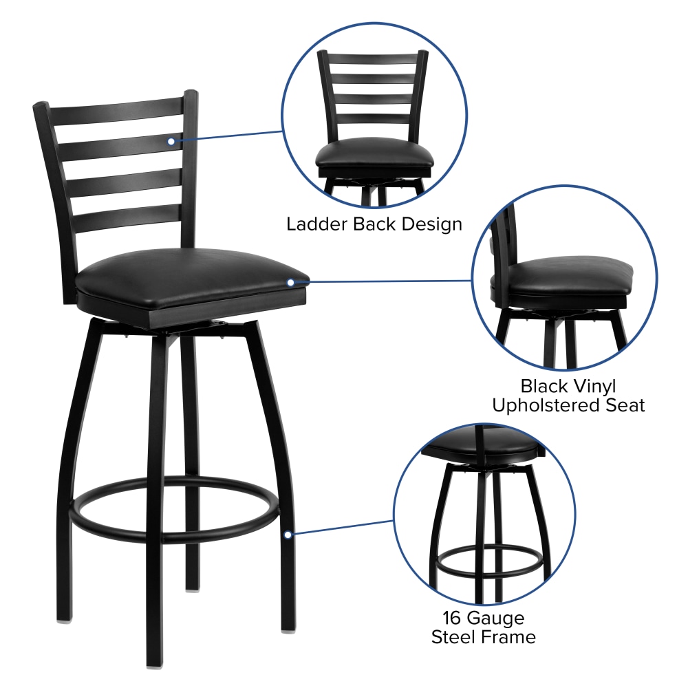 Flash Furniture Swivel Bar Stool Black PopularChairscom Flash Furniture Swivel Bar Stool Black PopularChairscom