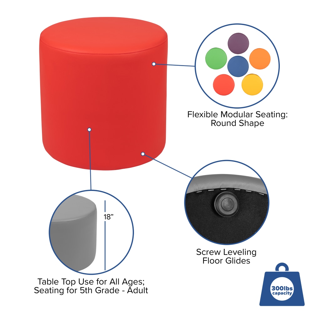 Flash Furniture Soft Seating Collaborative Circle 18in Red PopularChairscom Flash Furniture Soft Seating Collaborative Circle 18in Red PopularChairscom