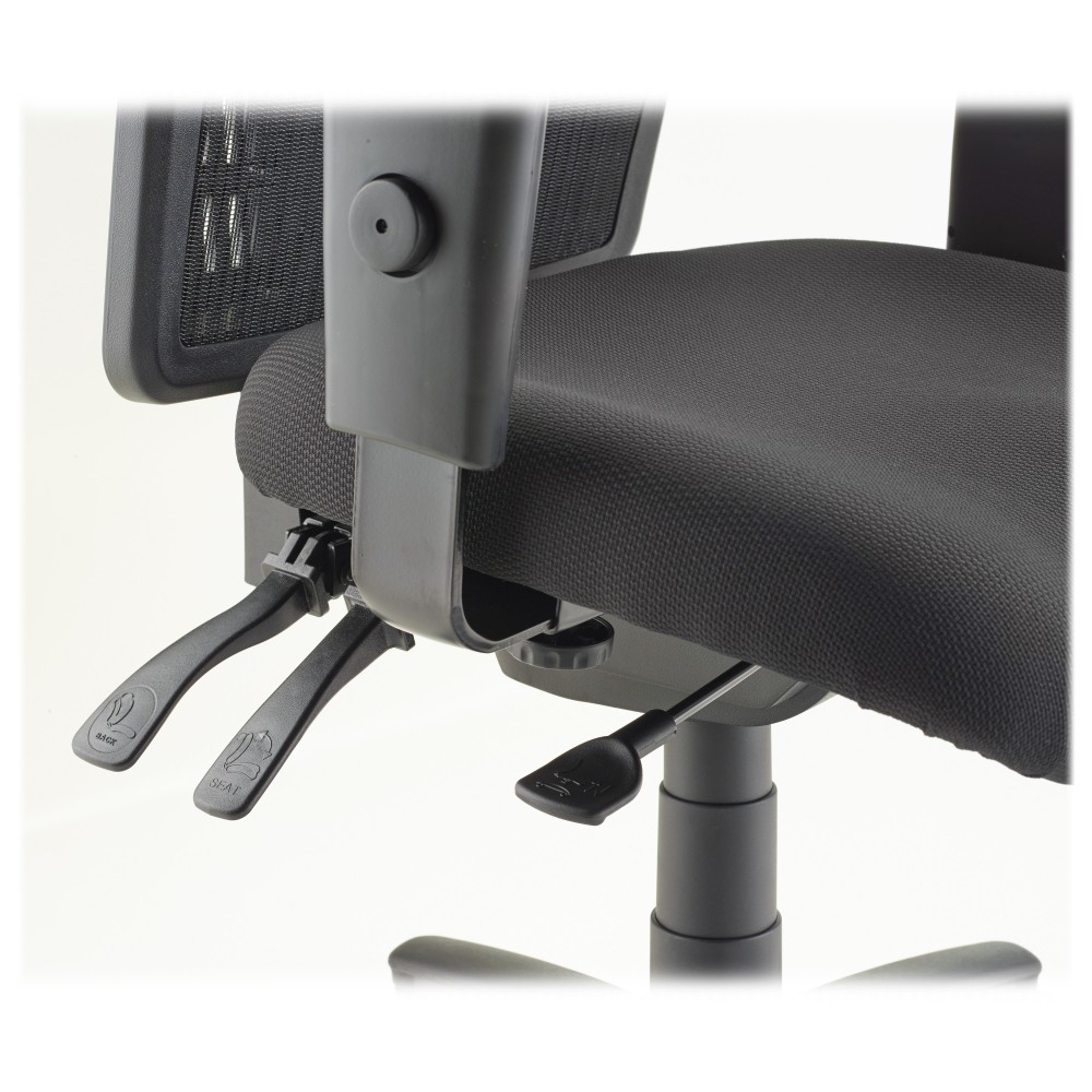 Lorell Ergomesh MeshFabric Mid Back Chair Black PopularChairscom   