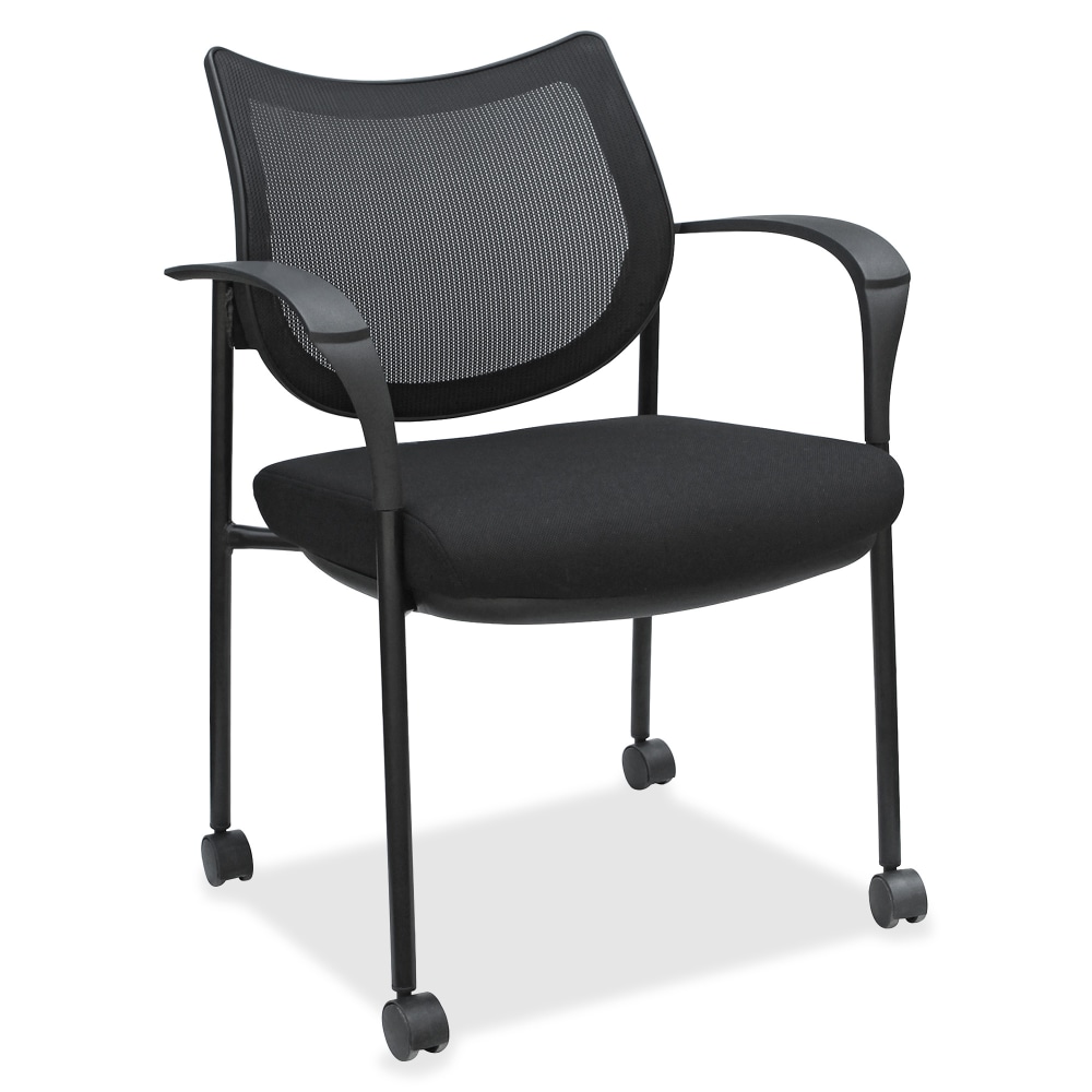 Lorell MeshFabric Guest Chair Black PopularChairscom   
