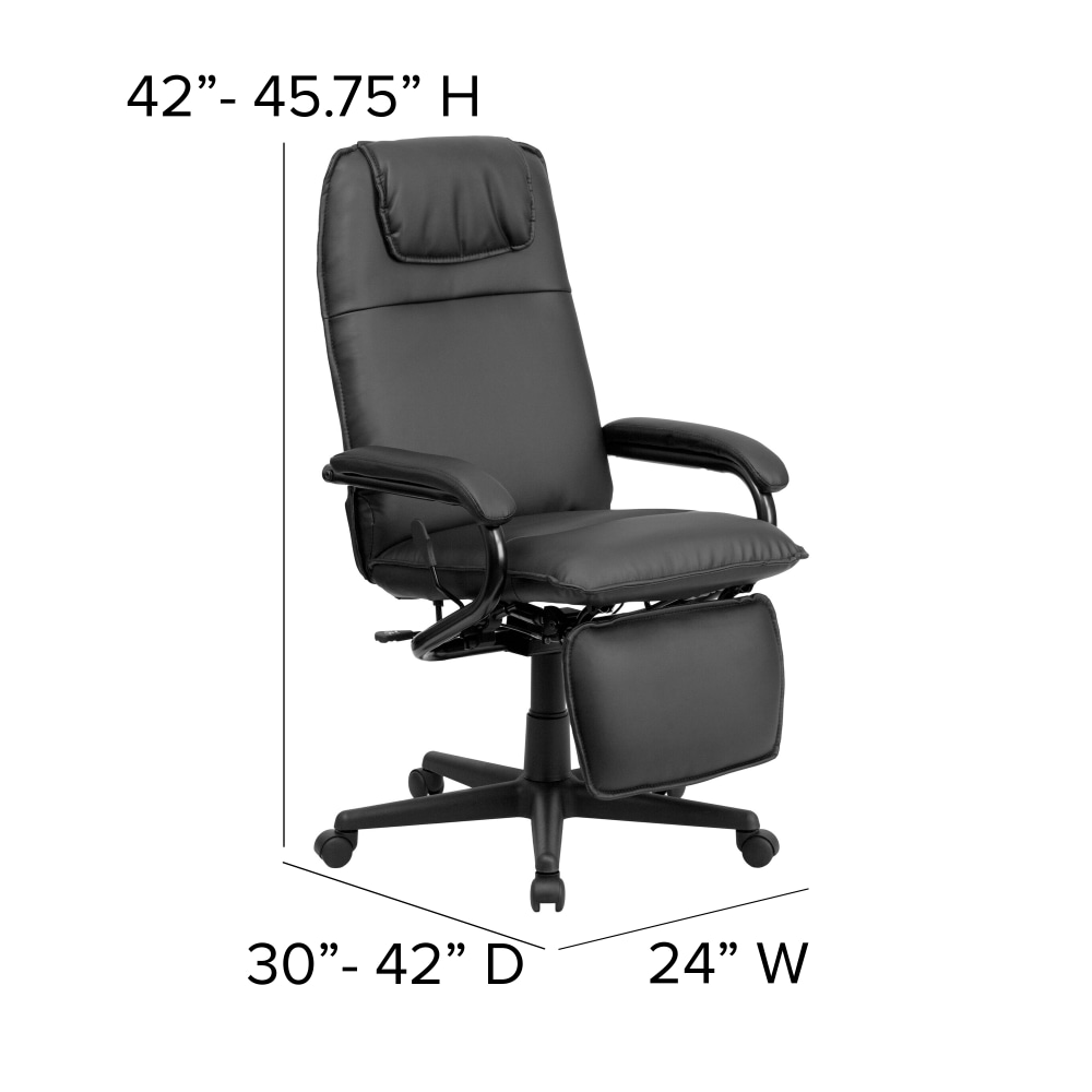 Flash Furniture Ergonomic LeatherSoft Faux Leather HighBack Reclining Swivel Chair Black PopularChairscom Flash Furniture Ergonomic LeatherSoft Faux Leather High Back Reclining Swivel Chair Black PopularChairscom