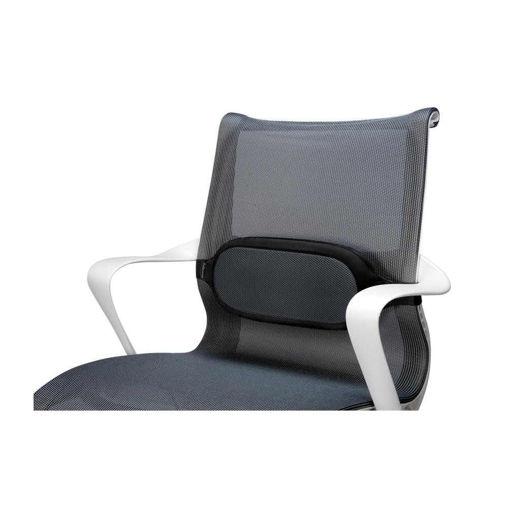 Fellowes ISpire Series Lumbar Cushion 2 916in x 13 38in x 6 16in BlackGray PopularChairscom Fellowes I Spire Series Lumbar Cushion 2 916in x 13 38in x 6 16in BlackGray PopularChairscom