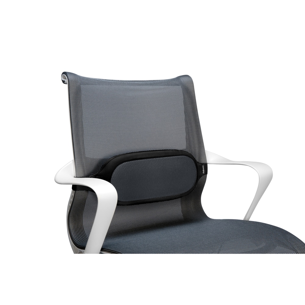 Fellowes ISpire Series Lumbar Cushion 2 916in x 13 38in x 6 16in BlackGray PopularChairscom Fellowes I Spire Series Lumbar Cushion 2 916in x 13 38in x 6 16in BlackGray PopularChairscom