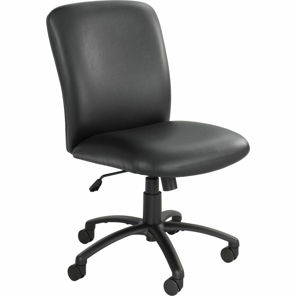 Safco Uber Big  Tall 24 Hour Ergonomic High Back Chair Black Frame Black Vinyl Option Arms Sold Separately PopularChairscom   