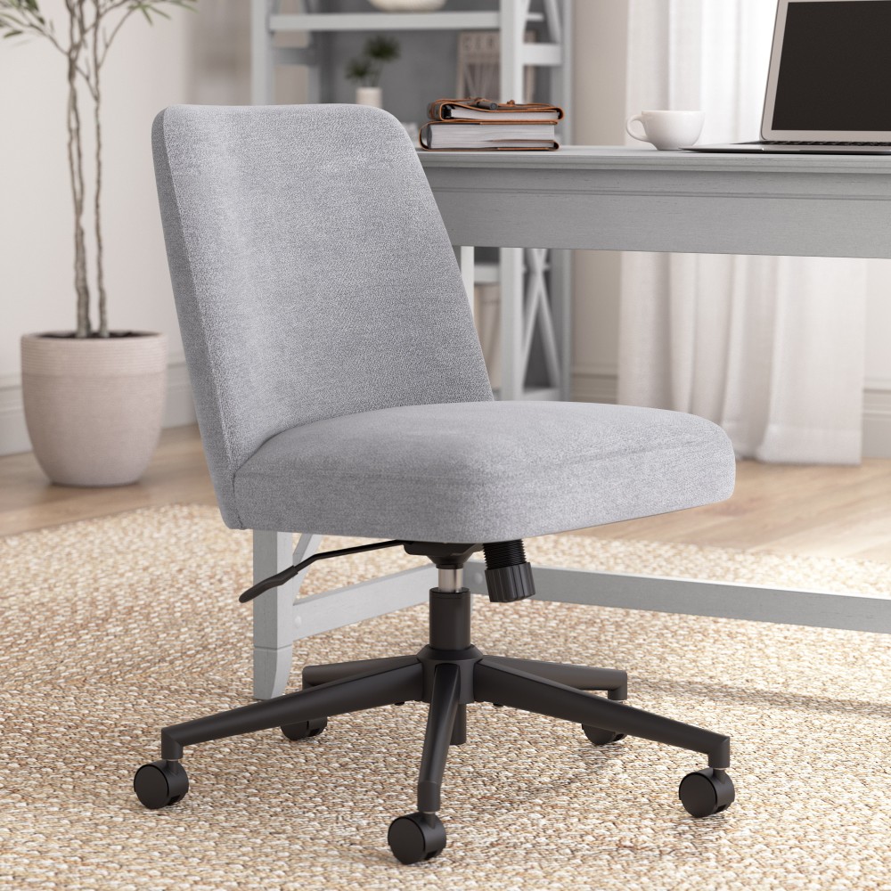 Bush Furniture Serenity Fabric Mid Back Armless Office Chair with Wheels Cool Gray Standard Delivery Service PopularChairscom Bush Furniture Serenity Fabric Mid Back Armless Office Chair with Wheels Cool Gray Standard Delivery Service PopularChairscom
