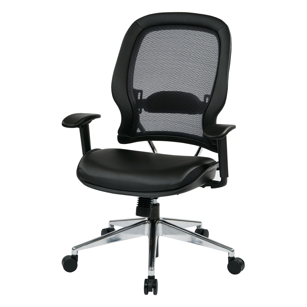 Office Star Space Seating Ergonomic Mesh High Back Chair BlackSilver PopularChairscom   