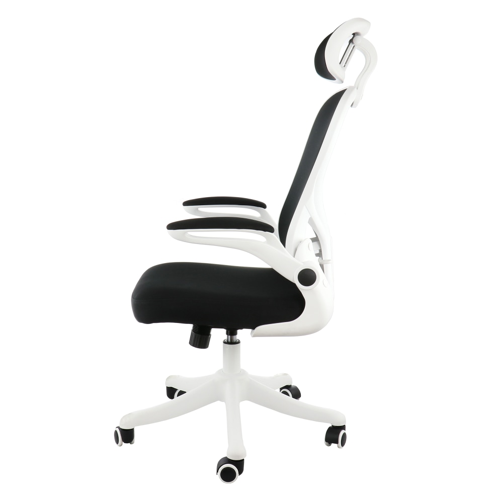 Elama MeshFabric HighBack Adjustable Office Task Chair WhiteBlack PopularChairscom Elama MeshFabric High Back Adjustable Office Task Chair WhiteBlack PopularChairscom