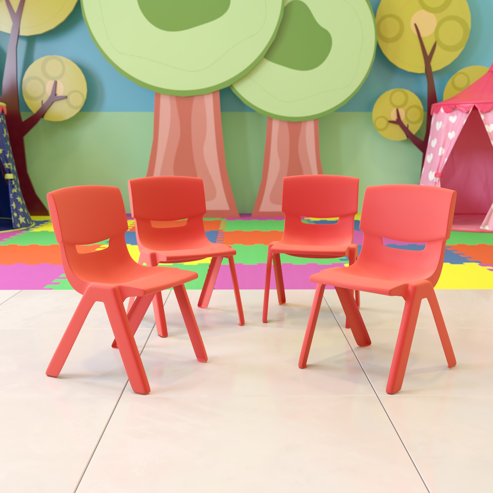 Flash Furniture Plastic Stackable School Chairs With 12ft Seat Height Red Set Of 4 Chairs PopularChairscom Flash Furniture Plastic Stackable School Chairs With 12ft Seat Height Red Set Of 4 Chairs PopularChairscom